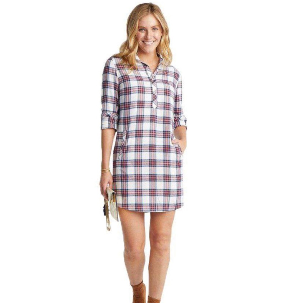 Southern Tide Alyssa Plaid Shirt Dress
